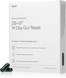 14 Day Gut Reset - Prebiotic and Probiotic for Women & Men - Digestive Health, Gut Health, Rapid Gut Recovery, Bloating & Constipation Relief - Vegan & Shelf-Stable - 28 Capsules (14-Day Supply)
