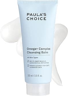 Omega Complex Face Cleansing Balm, Double Cleanse Face Wash & Gentle Daily Makeup Remover, Suitable for Dry & Sensitive Skin, Mineral Oil-Free, & Fragrance-Free, 3.5 Fl Oz