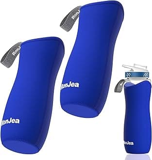 RonJea 2Pcs Sleeve for 22oz Cirkul Water Bottle, Neoprene Sleeve to Keep Your Water Cold & Protect Your Bottle, Compatible with 22oz Plastic & Stainless Steel Cirkul Water Bottles (Dark Blue)