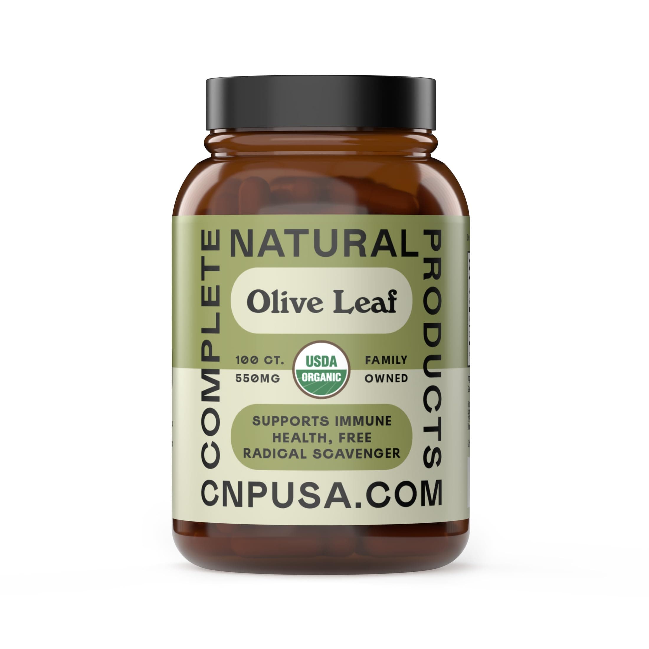 Organic Olive Leaf Extract Capsules 550mg - Pure Olive Leaf Extract Organic Formula, Immune & Digestive Support Supplement, 1100mg Serving, Vegan Non GMO, No Fillers, 100 Olive Leaf Capsules Made USA