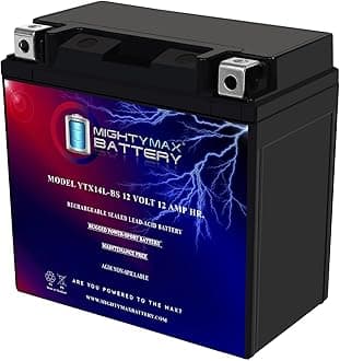 Mighty Max BatteryYTX14L-BS -12 Volt 12 AH, 200 CCA, Rechargeable Maintenance Free SLA AGM Motorcycle Battery