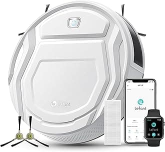 Lefant M210 Robot Vacuum Cleaner, 2200Pa Strong Suction, 7.8cm Thin 28cm DIA, Automatic Self-Charging Small Robotic Vacuum, Wi-Fi/App/Alexa Control, Ideal for Pet Hair Hard Floor and Carpet