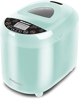 Programmable Bread Maker, 2 lb Loaf, 3 Sizes, 19 Presets incl. Gluten-Free, Dough & Jam, Delay Timer, Mint
