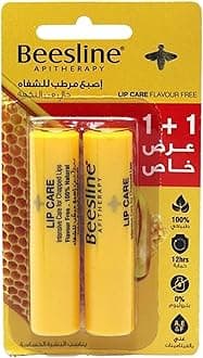 Lip Care Unscented Flavour Free Lip Balm 4 g, 2-Piece, Yellow