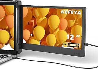 KEFEYA Laptop Screen Extender,12" Full HD IPS Display Portable Monitor for Laptop, Dual Monitor,Compatible with 13-16.5 Inch Windows, Chrome & Mac