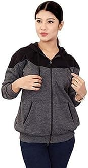 BAILEY SELLS Women's Hosiery Cotton Zipper Hoodie Jacket – Casual & Cozy Winter Essential