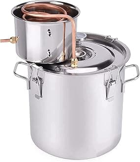 ANZAGA Home Distiller Equipment DIY Essential Oil from Herbs, Plants & Flowers,12 L/3 Gal [Energy Class A]