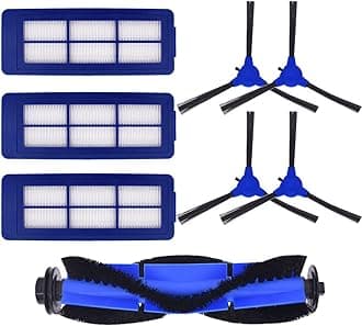 Replacement Parts Compatible for eufy Robovac 11S Max,15C Max,30C Max, G10, G20, G30, G30 Edge,G30 Hybrid, Accessories with 1 Rolling Brushes Rollers 3 HEPA Filters 4 Side Brushes