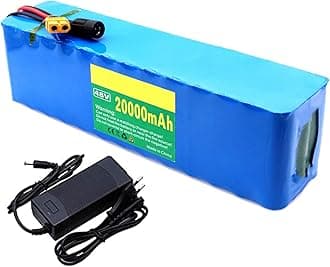 48V 20Ah 13S3P E-Bike Lithium Ion Battery Pack Built-in BMS Protection Ideal for 200-1000W Electric Bicycle Motor (XT60 Plug+T Plug)