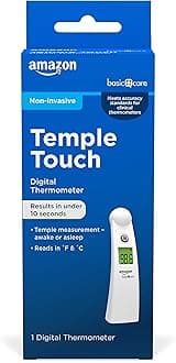 Temple Touch Digital Thermometer, Instant Read, Easy to Use, Fast Accurate, White