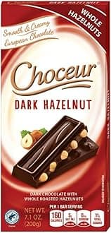 Choceur Smooth & Creamy European Chocolate 7.1oz (200g (Dark Hazelnut)