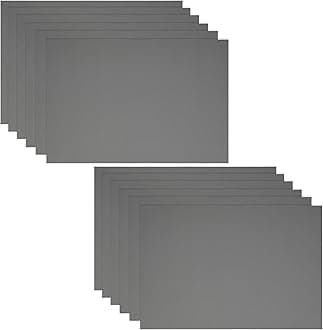 Kuber Industries Pack of 12 Fridge Mat | Fridge Sheets for Shelves | Waterproof Drawer Liner | Anti Slip Mat for Fridge Shelves | Black