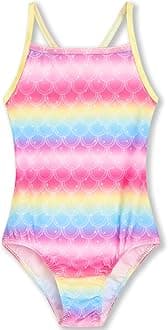 Girls Swimsuits One-Piece Bathing Suits Multicolor Kids Sport Summer Beach Swimwear for 2-10 Years Old