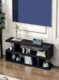 Modern TV and Coffee Table Living Room Home Furniture (80×53×20, Black)