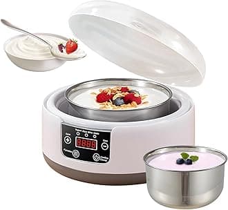 Yogurt Maker Machine 36 Hours with Temperature Control and Timer, 1.2L Yogurt Machine with Lcd Display, Multifunctional Yogurt Maker Stainless Steel Design for Home Use (yogurt machine)