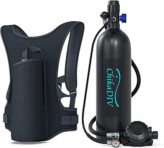 Mini Scuba Tank 1.9L Lung Tank for Adult Portable Scuba Diving Tank Kit for Underwater Entertainment, Pony Bottle for Emergency Rescue