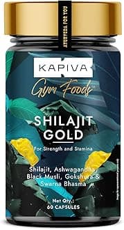 Shilajit Gold | 60 Capsules | with 24 Carat Gold | Boosts Stamina in 4 Weeks |100% Ayurvedic | Natural Energy & Vitality Supplement
