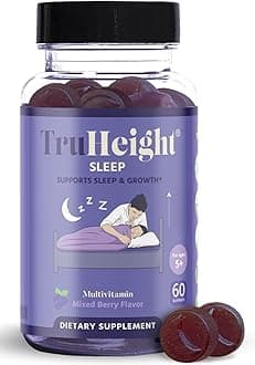 Sleep Gummies - Kids & Teen Natural Sleep Aid for Tall & Growing Bodies - Pediatric Recommended Growth - Melatonin Gummy, Ashwagandha, L-Theanine, Lemon Balm - Mixed Berry, Taller Ages 4+