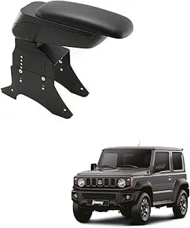 Kozdiko Car Centre Console Hand Armrest Black Compatible with Maruti Suzuki Jimny
