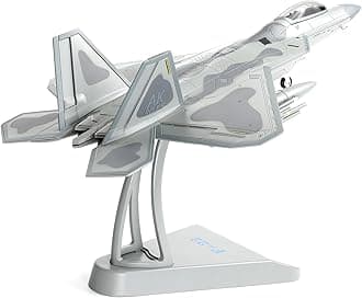 F22 Raptor 1/72 Diecast Metal Aircraft Model Kit USAF Fighter Jet Alloy Airplane Model with Stand for Adult Military Enthusiasts Collections or Creative Gifts (AK 90FS)