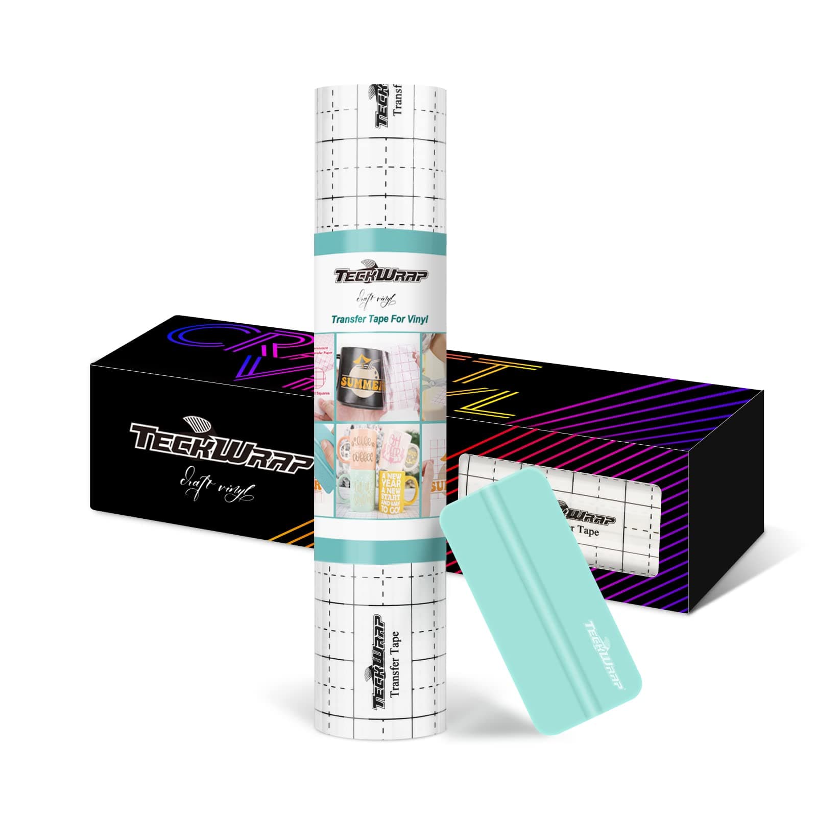 Transfer Tape for Vinyl Medium Tack 12” x 30FT Alignment Black Grid Application Tape Perfect for Craft Adhesive Vinyl for Signs,Stickers,Decals,Walls,Doors, Windows