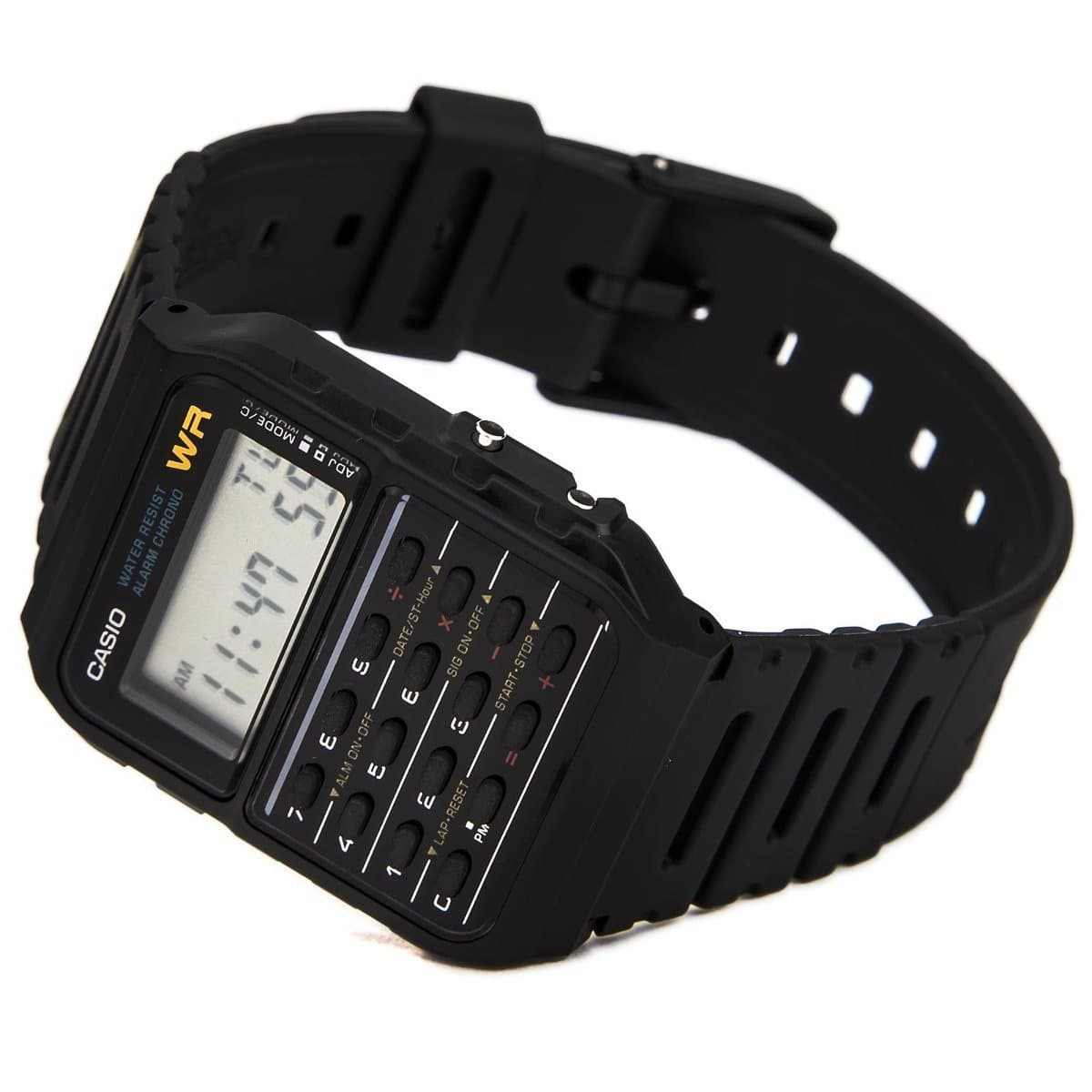 Casio-CA53W-1Z Watch, Black/White, strip