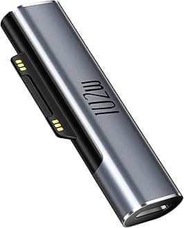 Surface Pro Charging Adapter, USB C Female to Surface Magnetic Charging Adapter, Requires 45W/65W/100W/102W USB-C Charger Compatible with Microsoft Surface Laptop/Tablet [Output is only 45W 15V 3A]
