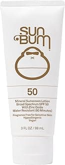 Sunscreen Lotion, Spf 50: Sun Bum Mineral Sunscreen Lotion, Spf 50, Broad Spectrum Uva/Uvb Protection, Hypoallergenic, Paraben Free, Gluten Free, Vegan, 3 Fl. Oz, 1 Count