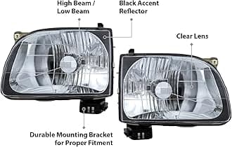 Auto Parts Avenue APA Replacement Headlight for 2001 2002 2003 2004 Tacoma PAIR Driver Left and Passenger Right Side TO2503136 TO2502136