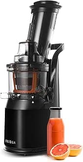f1900 Cold Press Juicer, 240W Masticating Slow Juicer with 78mm (3”) BPA-Free Wide Chute, Black Stainless Steel body, Juice, Vegan Nut Milks, Sorbet, Ice Cream, Easy to Clean