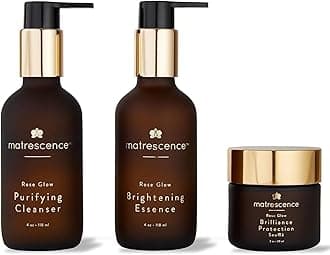 Matrescence Rose Glow Face Trio 3 Pack (10oz/296ml) | 1-2-3 Step Complete Routine | Spa-Quality Facial Skin Care Set | Pregnancy-Safe Skincare Made for Mom