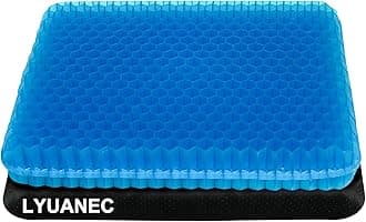 Gel Seat Cushion for Long Sitting - 18" x 16" x 2.4" (Extra Thick＆Soft) Gel Cushion for People Over 200 lbs, Pressure Relief Cushion for Office Chair, Egg Cushions for Wheelchair, Gel Pad for Car