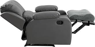 HOMBYS Extra Large Recliner Leg Pillow, Foam Foot Rest Cushion Wave Shape Recliner Footrest Extender, Multi Purpose Back & Lumbar Support Pillow for Bed, Sofa Couch, (Light Grey)