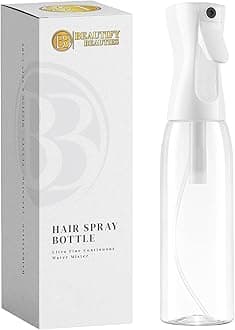 BeautifyBeauties Spray Bottle For Hair – Continuous Mister Spray Bottle for Hairstyling, Cleaning, Plants, Pets, Barbers, Salons, Essential Oil Scents (Clear, 18.6oz/500ml)
