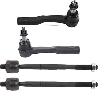 TRQ Front Inner and Outer Tie Rod Set Compatible with 2013-2015 Chevrolet Malibu