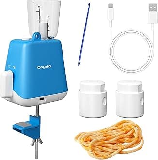 Caydo i Cord Knitting Machine, Electric iCord Maker Tool with Adequate Tension, i-Cord Knitter Crochet Machine, Auto Knitting Yarns to i-Cords, Efficiently Knitting Machine for Knitters & Crocheters