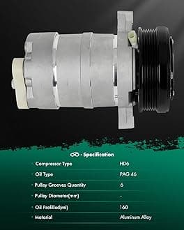 SCITOO AC Compressor Rapid Cooling For Cadillac For DeVille 1994-1995,For Chevrolet For Astra 2004-2008,For Chevrolet For Optra 2007-2010 CO 2912GLC 68223 1136404 89019207 HD6