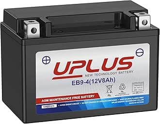 UPLUS Motorcycle Battery YTX9-BS, EB9-4 ATV Scooter Battery Maintenance Free - Sealed AGM Powersport Batteries