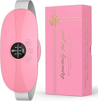 Portable Heating Pad, 5s Fast Heating, 3 Heat Levels and 3 Massage Modes, Heating Pad for Period Cramps for Women and Girls(Pink)