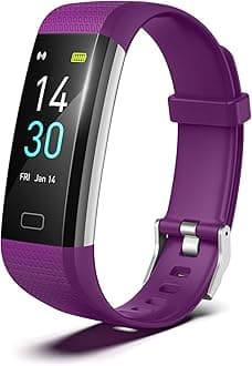 Fitness Tracker for Men and Women,Fitness Watch Waterproof with Activity Tracker and Sleep Monitor&Temperature Monitor,Smart Watch for Android and iOS Phones(Purple)