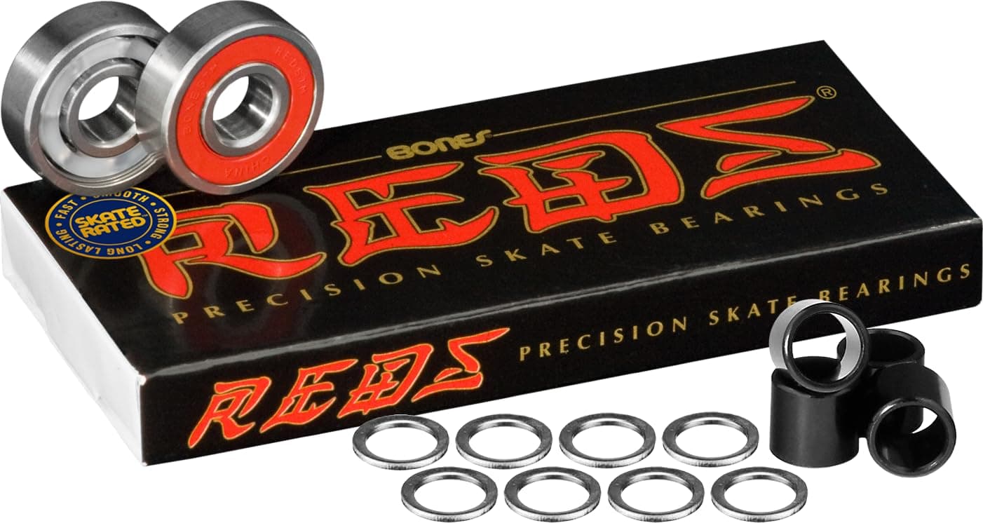 Reds Bearings 8 pk w/Spacers & Washers Bundle