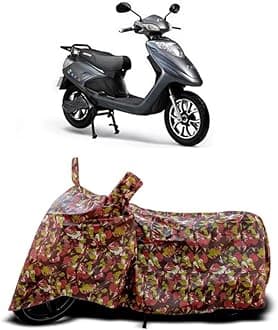 DUFFEL-Two Wheeler Bike Body Cover Compatible for Ampere V 48 Bs6 Heat Protectio/UV-Rays/Birds Dropping/DustProof/Waterproof Indoor Outdoor and Parking Full Body Protection All Variants [RMJ]