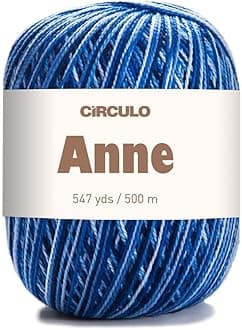 CÍRCULO Anne Yarn, 100% Mercerized Brazilian Virgin Cotton - Fingering Weight Yarn, 547 yds, 5.19 oz - Color 9172 - Amulet