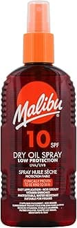 Malibu Sun SPF 10 Non-Greasy Dry Oil Spray for Tanning, Tan Enhancing & Moisturising Body Oil Mist, Water Resistant, 200ml