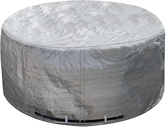 UCEDER Round Hot Tub Cover 170G Polyethylene Spa Cover Waterproof and UV Protection Hot Tub Sun Shield (76"(D) x35(H), Silver)