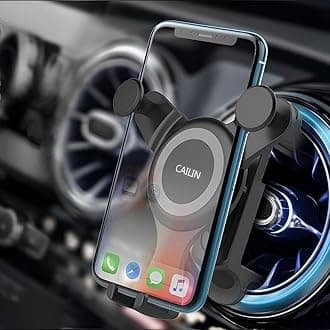 Car Phone Holder Mount for Round Air Vent, Universal Circular Vent Cell Phone Mount Compatible with Mercedes Benz A/B/C/E/S/GLC Class, Jeep Wrangler, Mini Cooper, Fits iPhone & Samsung
