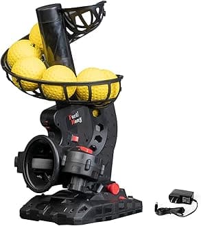 Furlihong Upgraded Electronic Baseball Pitching Machine, Adjustable Angles & Speed, AC Adapter or Battery Powered, Comes with 8 Dimpled Balls, for Batting and Fielding Practice of Low Level
