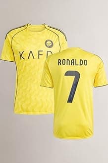 Polyester Cristiano Ronaldo 7 Al_Nasser Football New Team Regular Fit Jersey 2023/2024 for Men & Boys