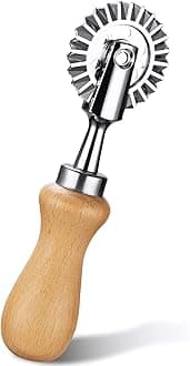 Fusiontec Pastry Wheel Cutter - Pasta Cutter Wheel - Ravioli Crimper Cutter Wheel for Home and Kitchen Use, 1.3inch