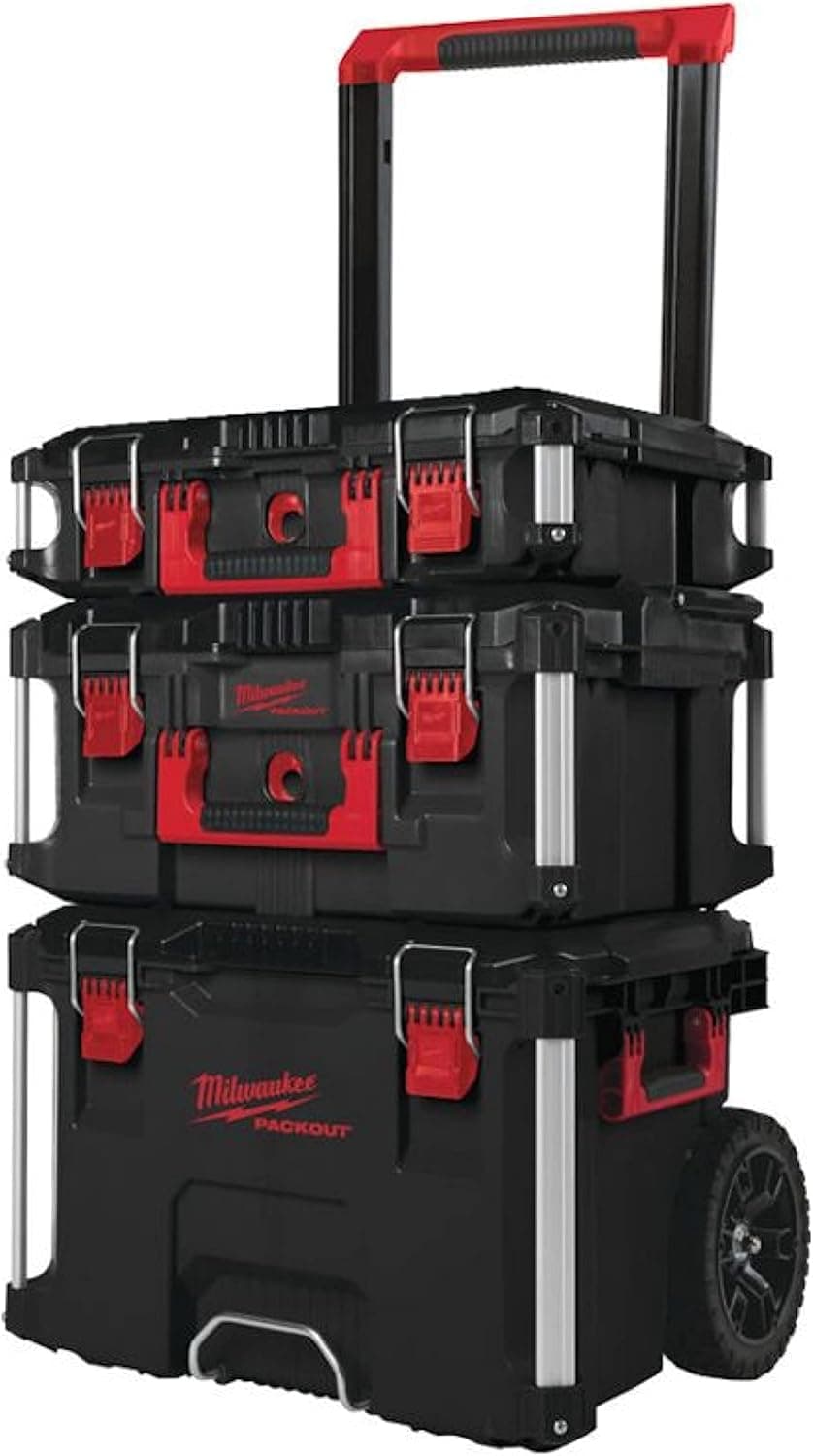 Milwaukee 4932464244 PACKOUT Trolley Set, 3 Piece, Black
